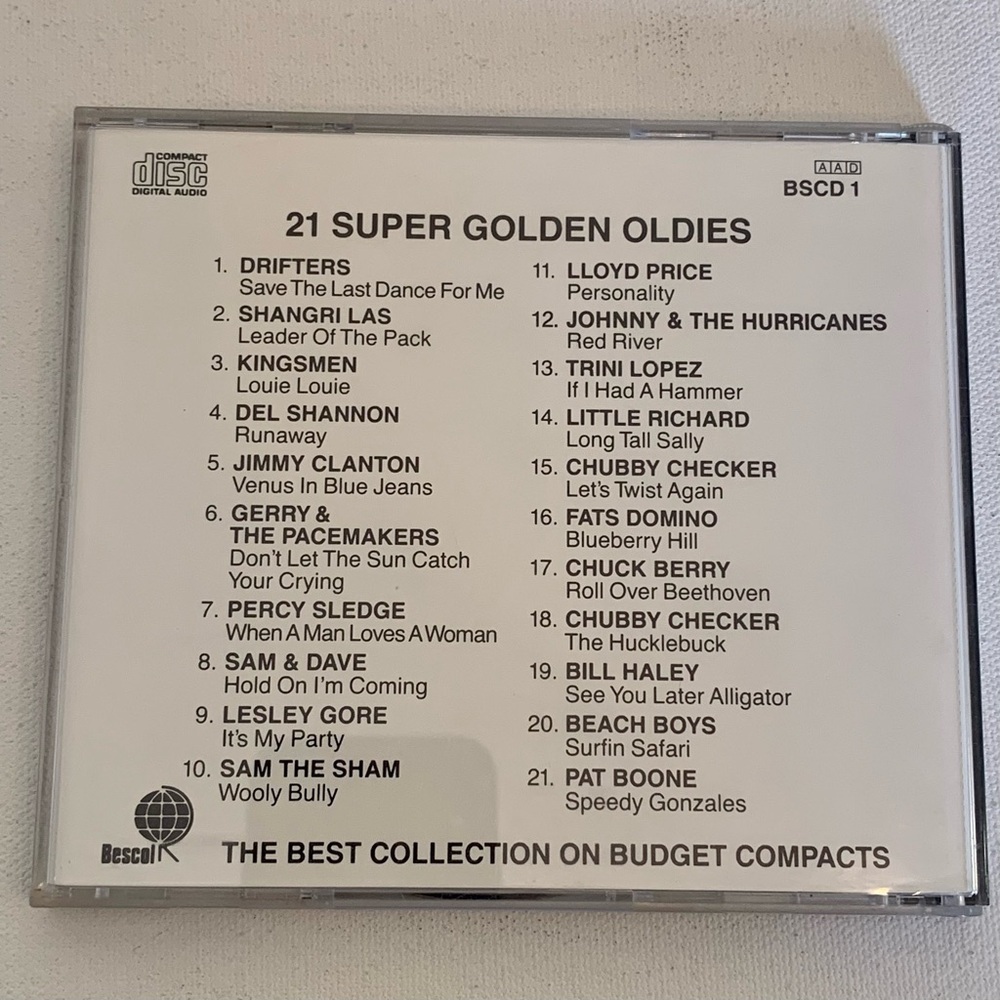 21 Super Golden Oldies CD 1987 Del Shannon Runaway Chubby Checker Little Richard - Picture 2 of 6